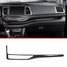 For Toyota Highlander 2014-2019 Carbon Fiber Center Console Dash Strip Trim 1Pc