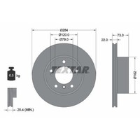Textar 92238403 Bremsscheibe Vorderachse FüR Bmw