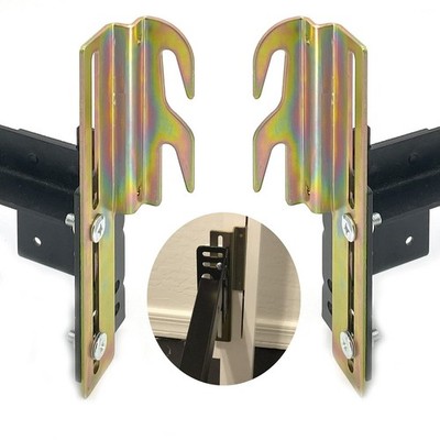 2 Pcs 711 Bed Frame Bolt On to Hook Conversion Brackets for 2 Pieces, Gold