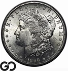 1890-S Morgan Silver Dollar Coin, Lustrous Choice BU++/Near Gem Scarcer Date