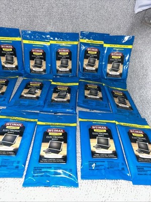 40 Packs of 15 Weiman Disinfecting Electronic Wipes - 600Total