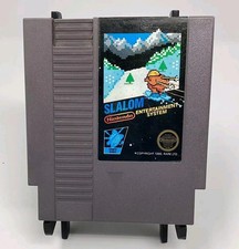 Slalom NES Nintendo 5-Screw Cartridge 1986 Black Box Skiing Game Tested