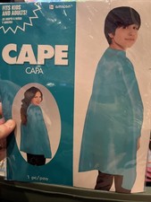 Turquoise Cape Fits Kids And Adults 1pc Halloween Cosplay Theater Brand New