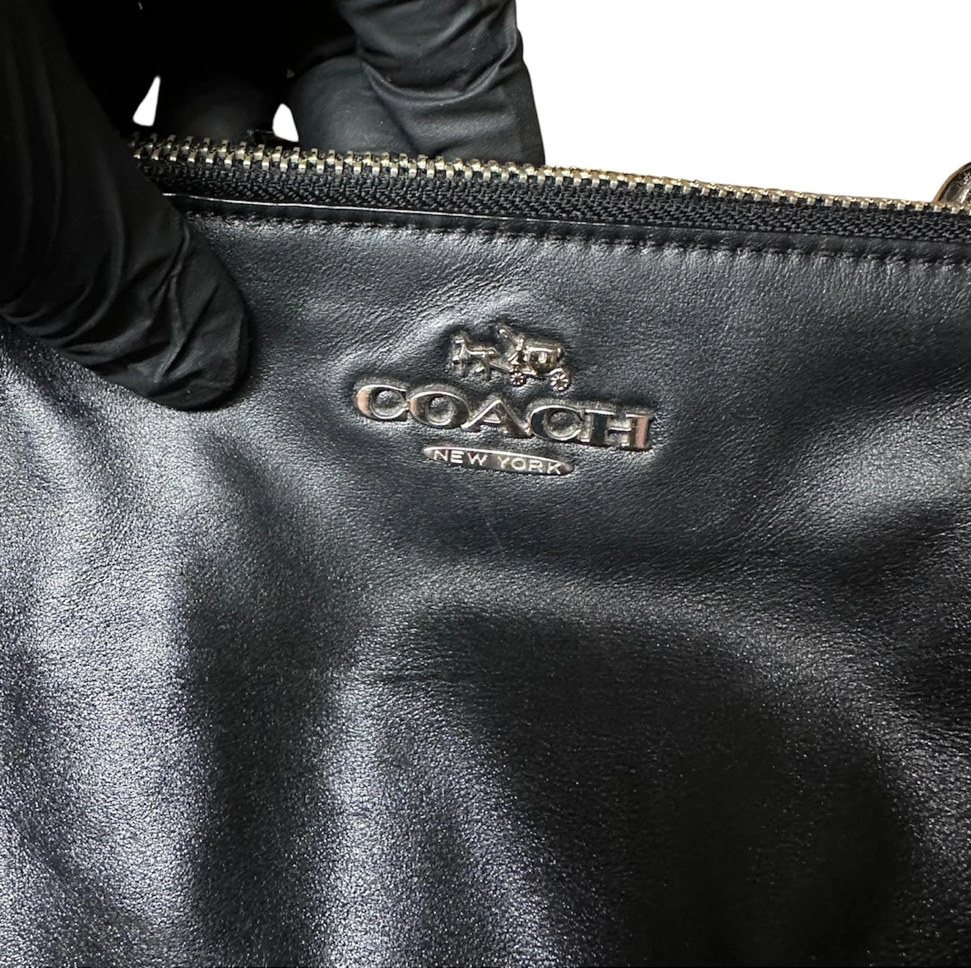 COACH COLETTE PELLE CARRYALL Borsa a mano donna F33447 Nero