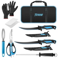 Fillet Knife Kit Combo, Fishing Knives and Honing Rod, Ultra-Sharp G4116 Germ...