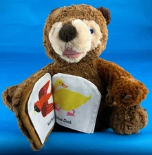 Zoobies Brown Bear What Do See Story Book Plush 11" Children  2014 Eric Carle