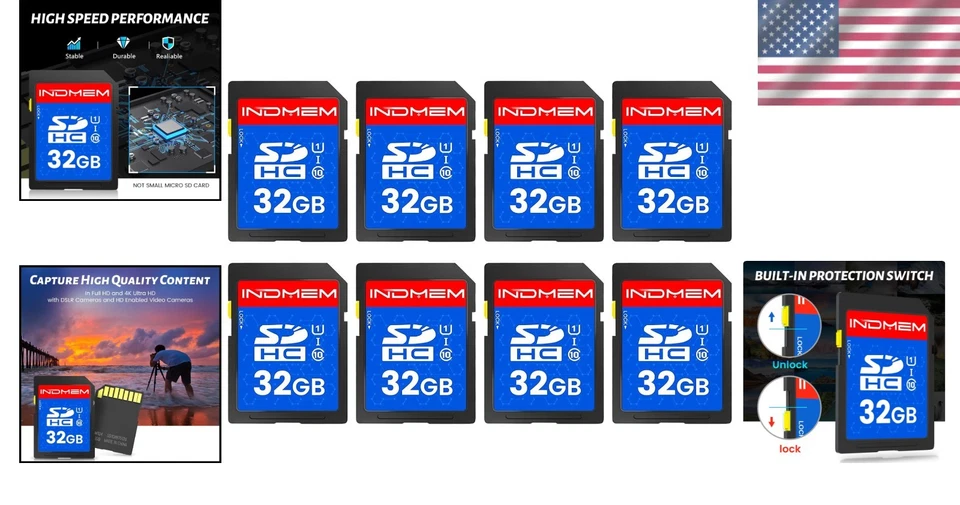 High-Speed 32GB SD Card Bundle - Class 10 (8-Pack) - Image 2 of 4