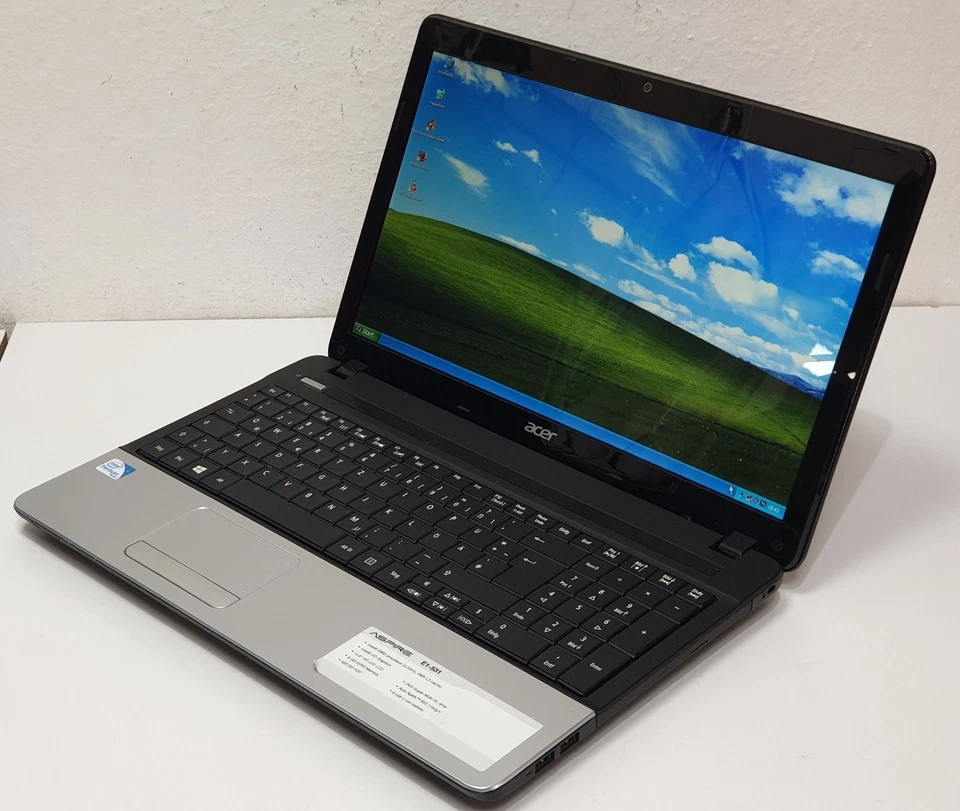 Acer Aspire E1-531 15,6" Windows XP Gamer Notebook Pentium B960 500GB 4GB DVD - Bild 2 von 4