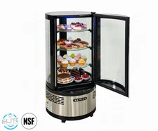 NSF Cylinder Cooler 19" Countertop Refrigerated Bakery Display Case Upright