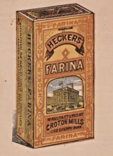 1880 Heckers Farina Croton Mills  Antique Trade Card  A7D