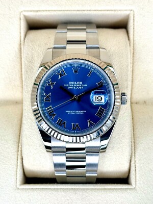 NEW 2025 Rolex Datejust 41mm 126334 Stainless Steel Oyster Blue Roman Dial