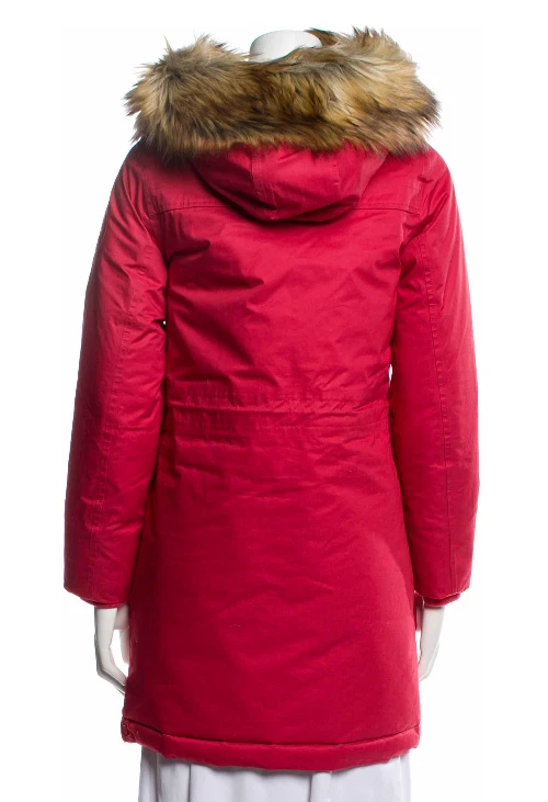 Ladies red best sale parka