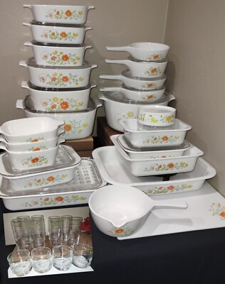 Vintage Corning Ware 'Wildflower' Casseroles and Dishes - Free Shipping!