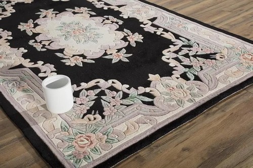 Premium Quality Hand Tufted Area Rug 8x10 Aubusson Design Carpet Wool Rug Gift - Picture 4 of 12