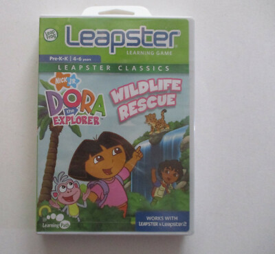 Leapfrog Leapster Pre K & K Nick Jr. Dora the Explorer Wildlife Rescue