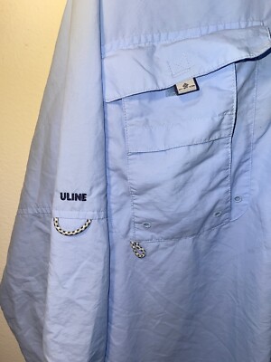 Chemise Columbia PFG Omni-Shade Homme - Manches Longues, Bleu éblouissant, Taille M