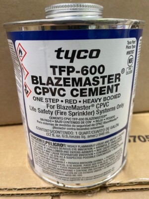 Tyco TFP-600 QUART ONE-STEP BLAZEMASTER CEMENT 90767 