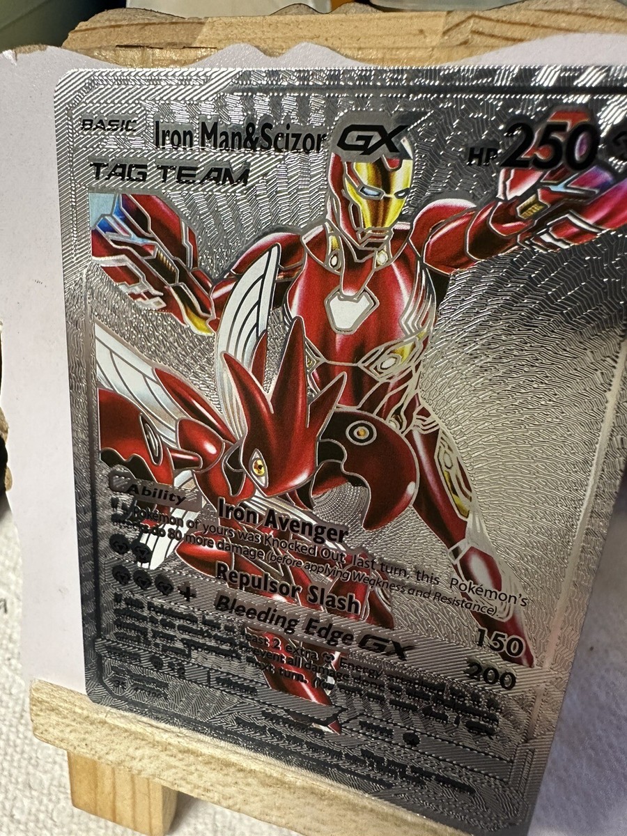 Iron Man & Scizor Gx Silver Foil💥Fan Art💥Hp250 NM | eBay