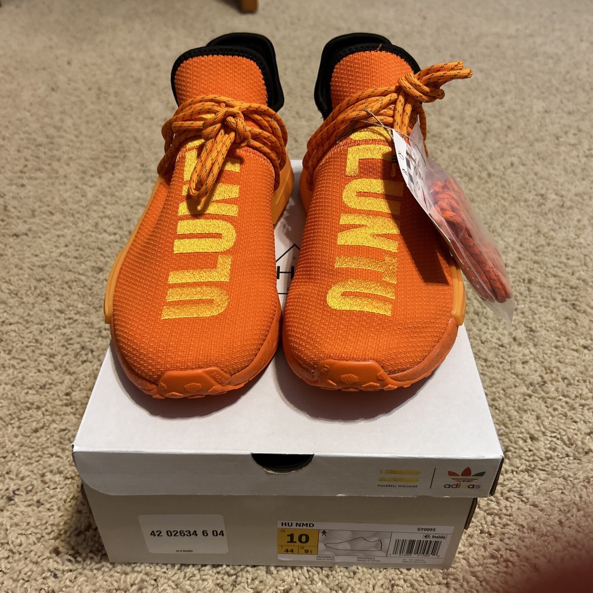 Size 10 - Pharrell x adidas NMD Human Race Orange for sale  display picture 1