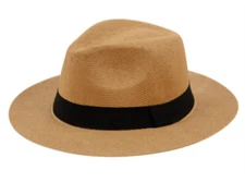 Panama Wide Fedora Trilby Gangster Summer Beach Sun Straw Women Men Hat SPF50+