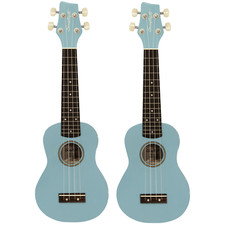 Sawtooth Basswood Soprano Ukulele, Sunburst  2 PACK