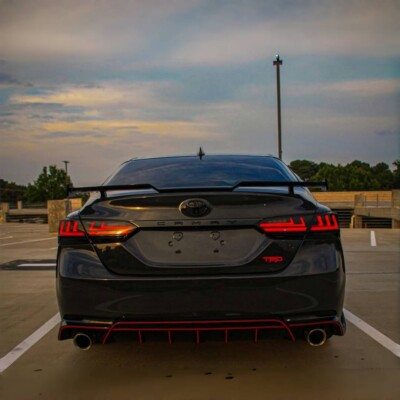Full Smoked w/ Dynamic Fits 2018-2024 Toyota Camry Sedan LED Tail Light Assembly