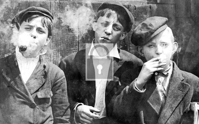 St Louis Missouri MO Newspaper Boys Smoking - REPRINT
