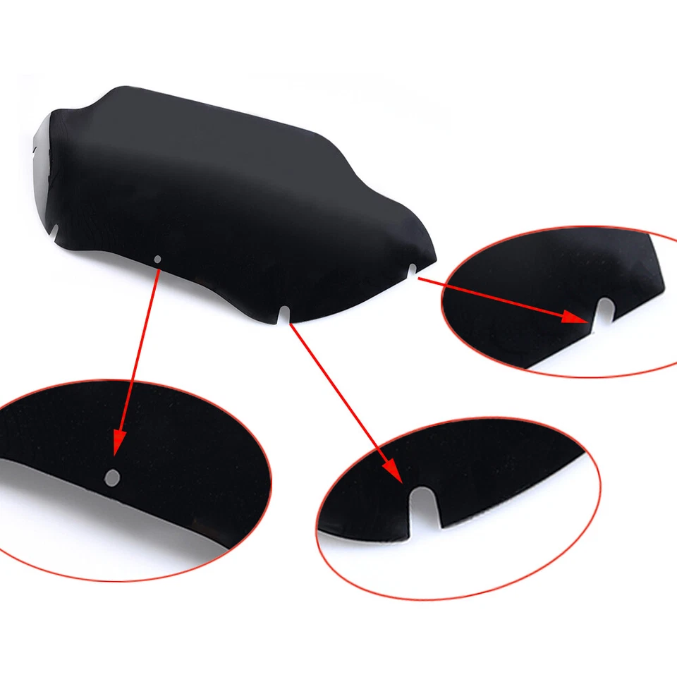 9.5" Wave Windshield for Harley Road Glide FLTRX 1998-2013 Black Windscreen - Image 4 of 4