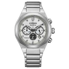 Citizen Herrenuhr Titan Solar Chrono Saphirglas 10BAR Weiss CA4690-51A