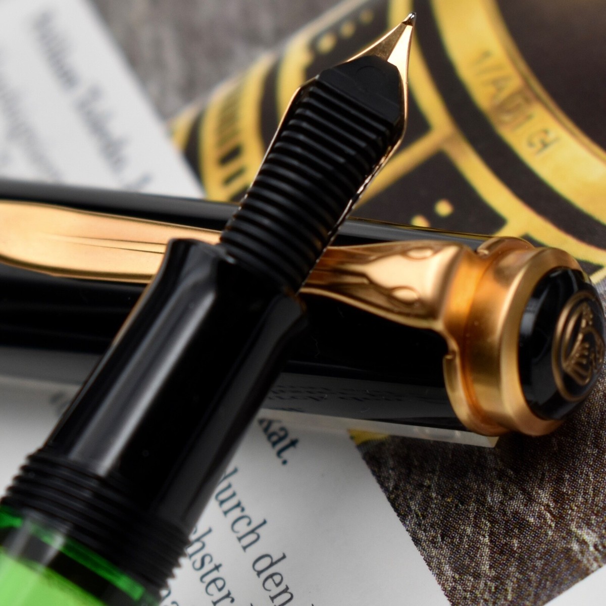 Pelikan 万年筆 18C-750 F PELIKAN M700 Toledo W-Germany 18C 750 Fine (F) Nib w/ EN Imprint