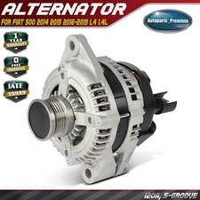 1x Alternator for Fiat 500 2014-2019 L4 1.4L 120A 12V CW 5-Groove Clutch Pulley