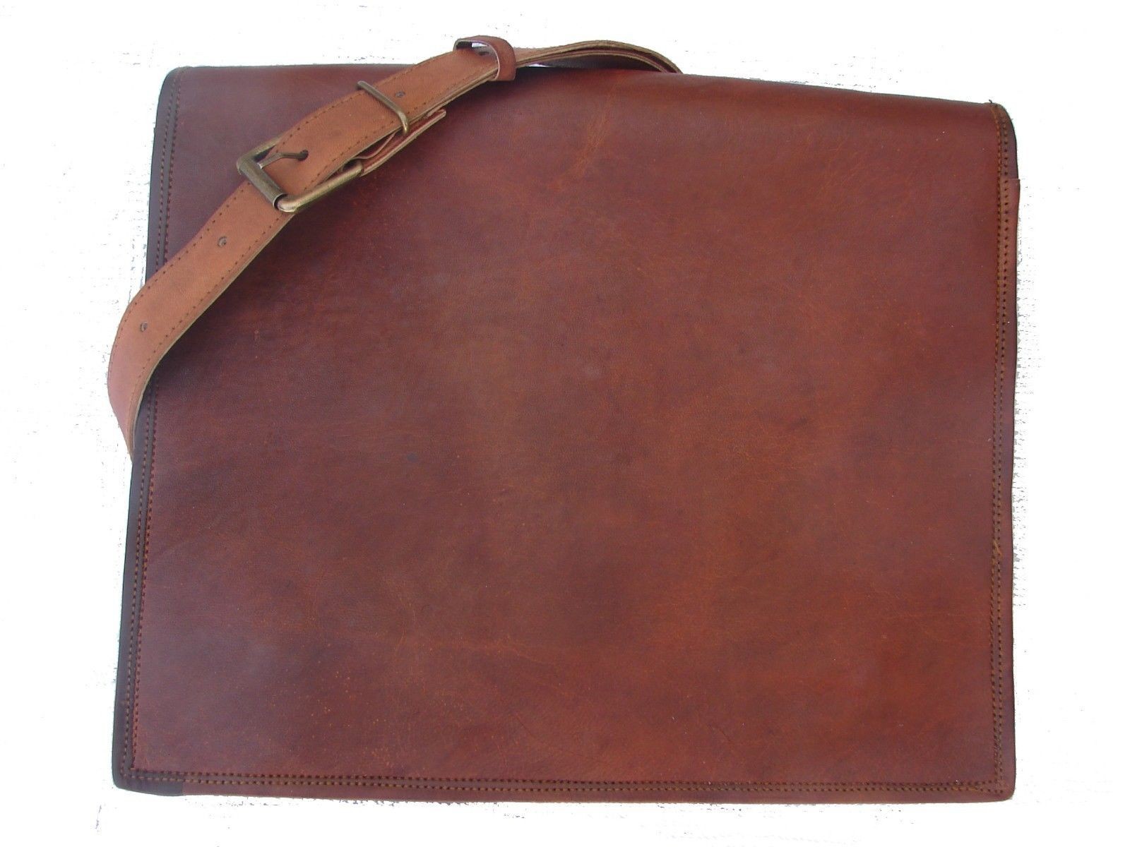 New Genuine Vintage Leather Messenger Bag Shoulder Cross Body Laptop Bag Satchel