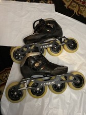Luigino Inline Skates Strut Size 6 / 39 B.F.T 325mm Z Frame READ Broken Buckle
