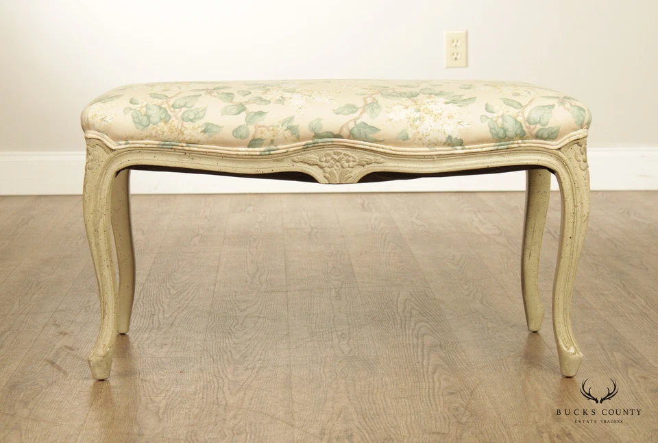 Banco ventana pintado estilo Luis XV francés Foto 4 de 4