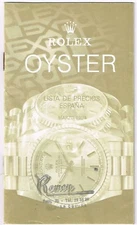 ROLEX Vintage Price List 1994 Spain Daytona Zenith 16520 16570 16600 GMT 16700 /