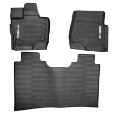 NEW OEM 21-24 Ford F150 CREW CAB All Weather Mats w/ Logo - FACTORY VINYL FLOOR