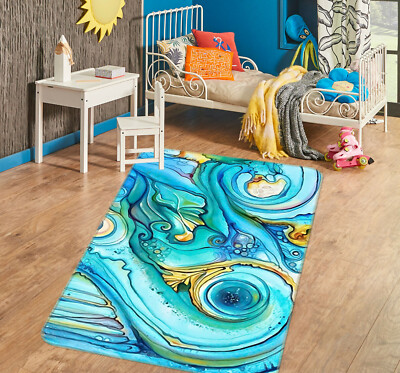 3D Wave Pattern ZHUA460 Game Non Slip Rug Mat Photo Carpet Zoe