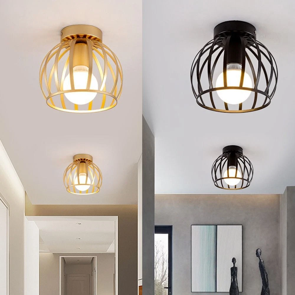 Home Decor Vintage Nordic Retro Corridor Metal Lamp Iron Ceiling Light