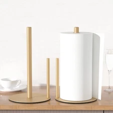 Paper Towel Holder Gold Kitchen Roll Holder, Premium Stainless Steel Paper Towel