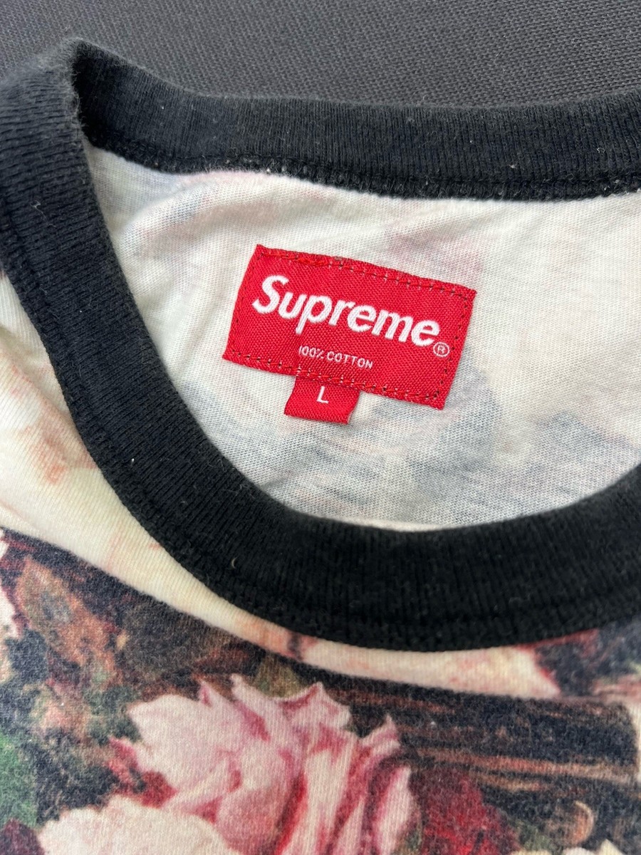 SS13 Supreme Floral PCL Power Corruption Lies Pocket Tee Size L | eBay