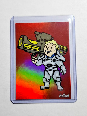 Fallout Trading Cards Series 1 Vault Boy Brotherhood of Steel FOIL #025