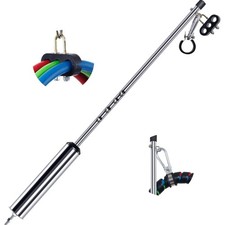 40' Stainless Steel Pogo Stick for Semi Truck Air Brake Lines, Heavy Duty Clamp