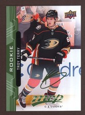 2018-19 Upper Deck MVP Hockey Green Script Rookie Parallel #238 Troy Terry