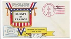 June 6 1944 WWII D-Day In France APO 1 signed Frank Teixeira cachet 1st Inf.