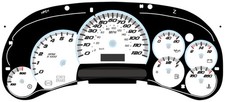 White Silverado Ss Gauge Face Overlay Gm Clusters 03-05 2500 Gas Led Edition
