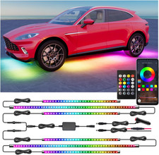 Underglow LED Lights for Cars 6pc RGB-IC Smart LED Lights w/ Dream Color Chasing