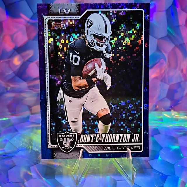 Topps 2026 Dont'e Thornton Jr. Raiders Purple And Blue Parallel #118 /250
