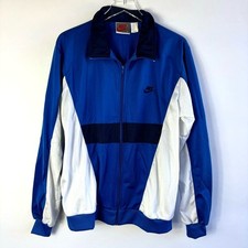 Nike track jacket XL color block retro full zip blue white vintage Y2K Street
