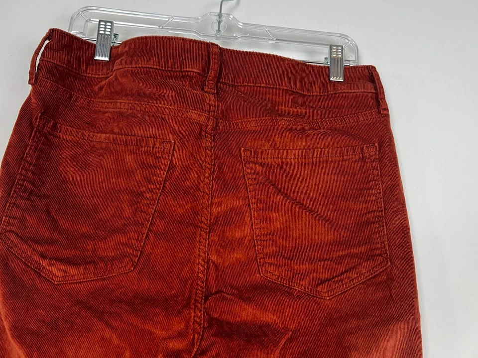 Pantalones de pana de tiro alto Rockstar azul marino antiguo para mujer mezcla de algodón súper ajustados talla 12 Foto 3 de 4