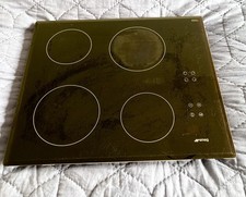 SMEG SE2642TC 600mm X  510mm X 63mm Black Glass Ceramic Hob 